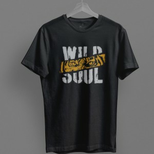 Wild Soul Printed Black T-shirt
