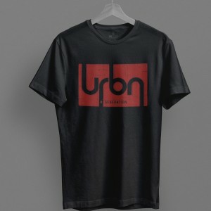 Urban Printed Black T-shirt