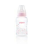Flexible Peristaltic Nipple Clear PP Bottle 150ml Pink Star 78283