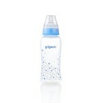 Flexible Peristaltic Nipple Clear PP Bottle 250ml Blue Star 78284