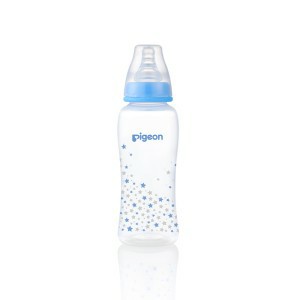 Flexible Peristaltic Nipple Clear PP Bottle 250ml Blue Star 78284