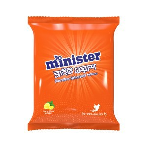 Minister Bright Wash Detergent Powder Lemon &amp; Mint 200gm