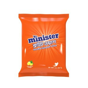 Minister Bright Wash Detergent Powder Lemon &amp; Mint 500gm