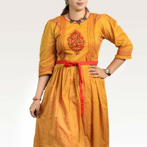 Printed And Embroidered Cotton Kurti- SCS(K)10