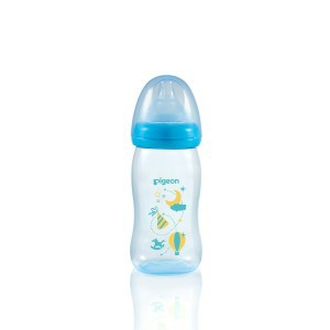 Softtouch Peristaltic Nipple Clear PP Bottle 240ml Blue 78182