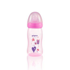 Softtouch Peristaltic Nipple Clear PP Bottle 240ml Pink 78183